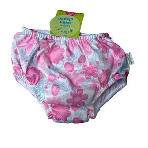 i play. by green sprouts Baby Girls Reusable Swim Diaper, Pink 12 MONTHS
